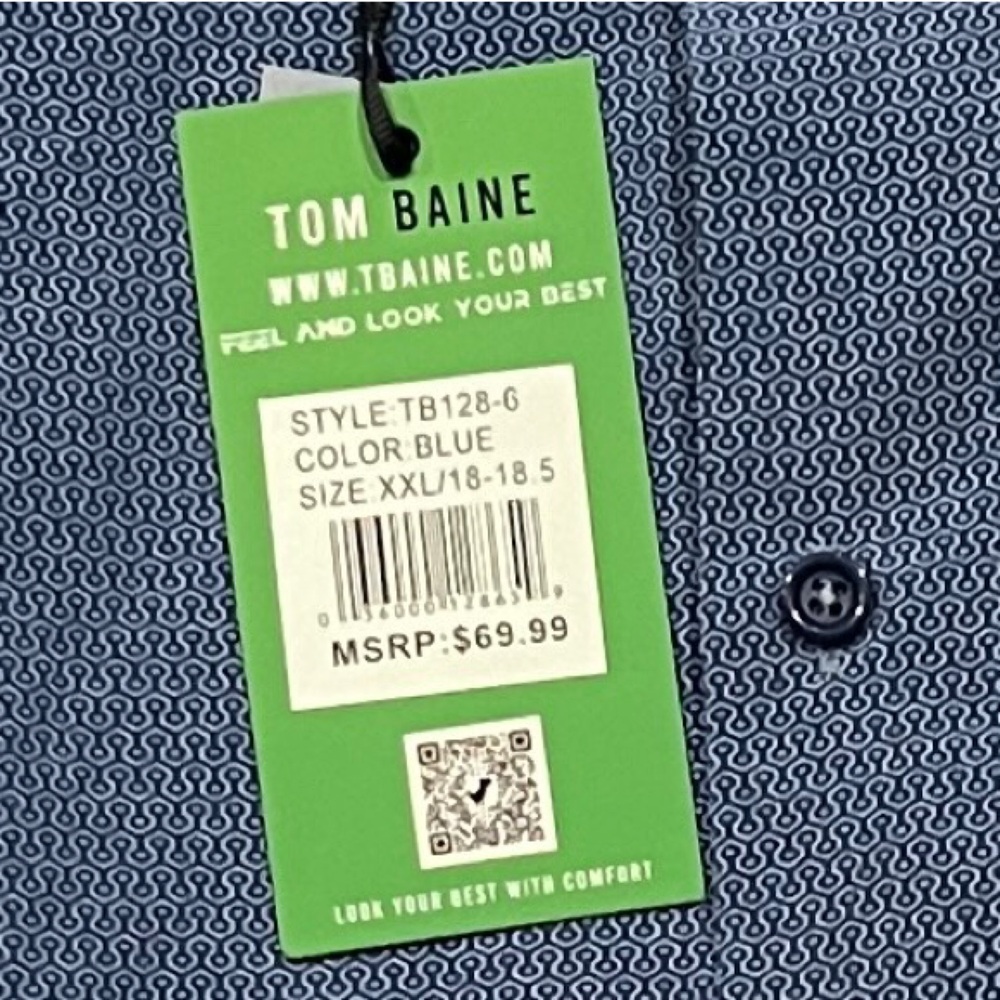 Elegant Blue Dress Shirt for Men - Picture 2 of 2